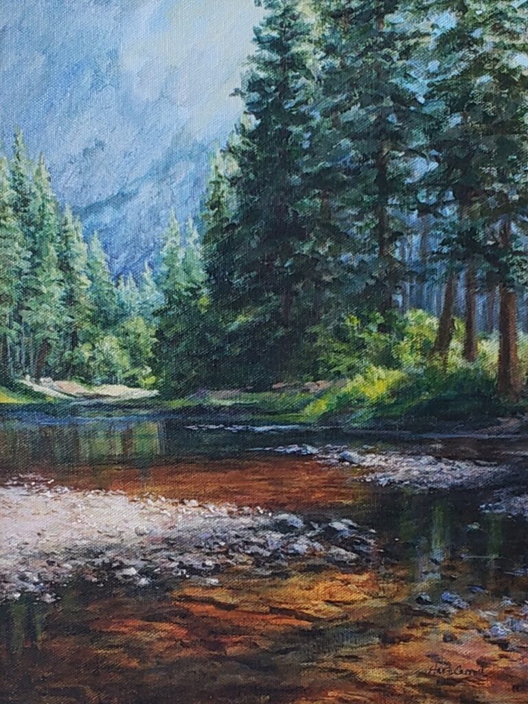 mountain stream landscape clear water